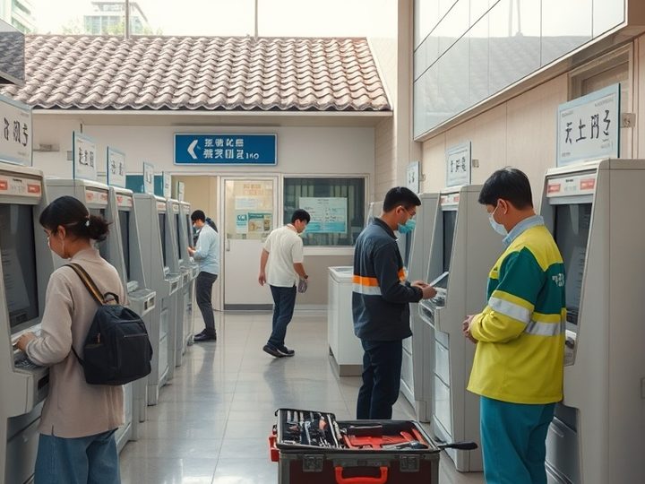 対応後 — 同じ訪問で復旧し、通常どおり稼働しています。